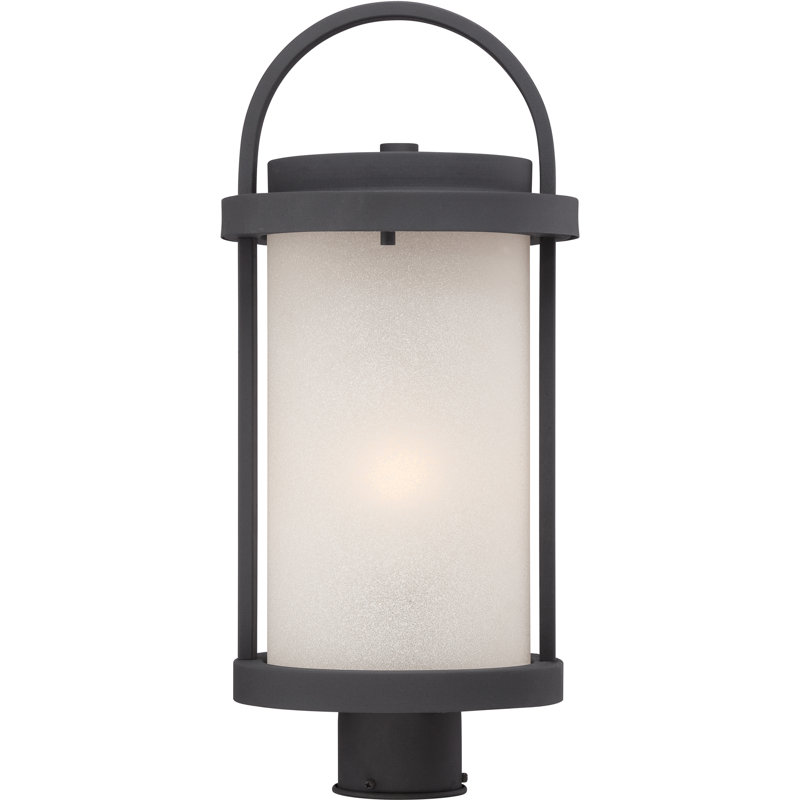 Tête de lanterne noire texturée 1 lumière H 19,88 po Carrie