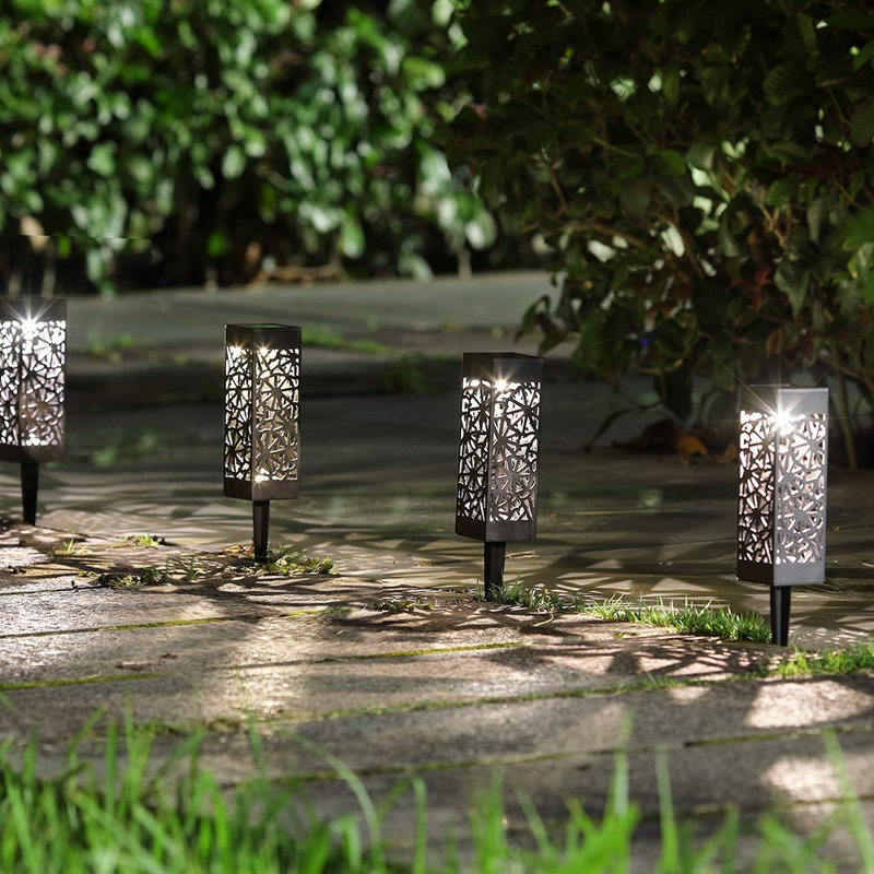 Black Solar Powered Integrated LED Pathway Light