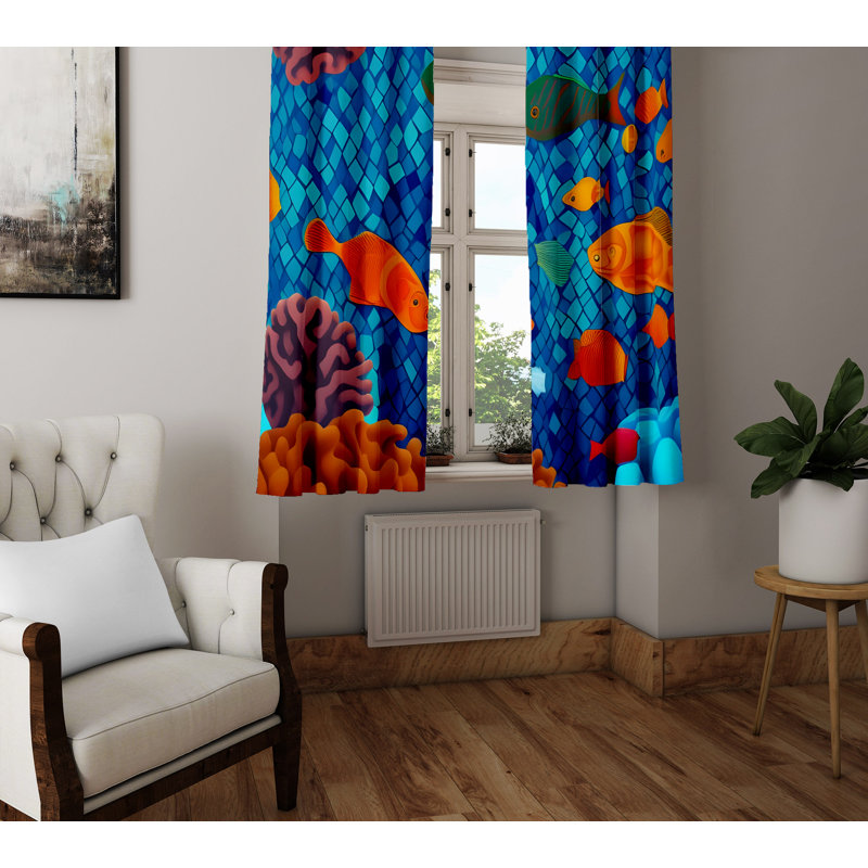 Paire de rideaux semi-transparents en polyester Aftan, L 20 po x L 82 po