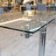Cara Glass Top Metal Base Dining Table