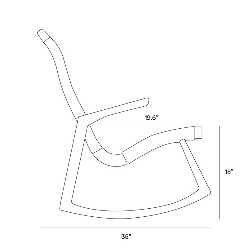 Chaise berçante Amador, Cordon de panier Naturaline, Naturel