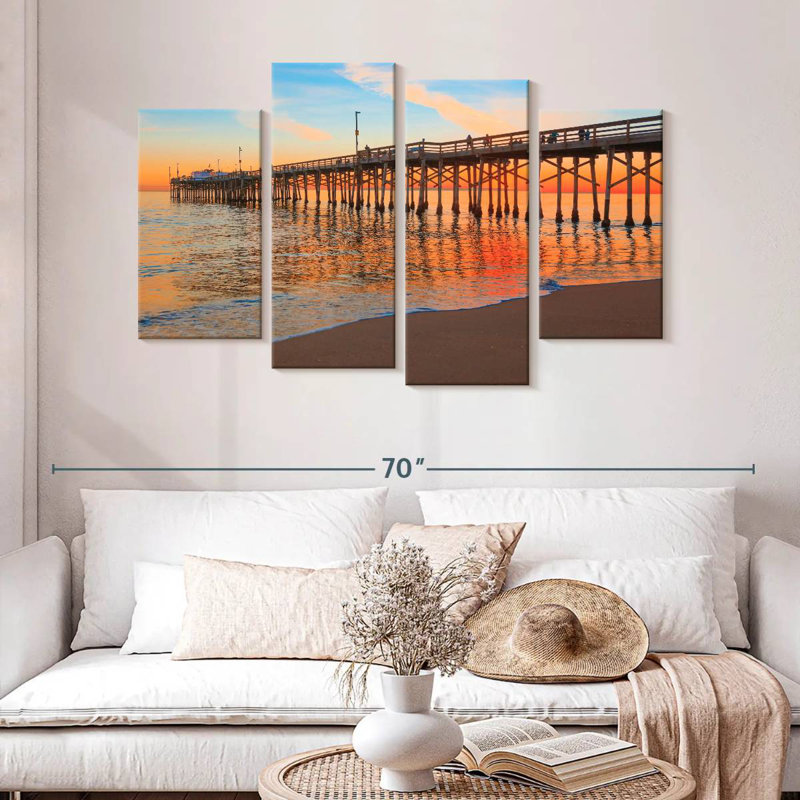 Coucher de soleil Gillard Balboa Pier, H 32 po x l 52 po
