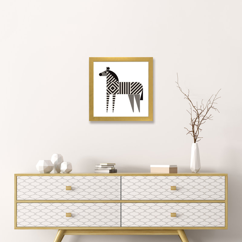 Animals, 24" H x 24" W x 1" D, Gold Framed Fine Art Paper
