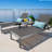 Outdoor Chaise Lounge In Gray, Frame, Mesh Cover Modern Gray Lounges (2), , Stylish For Patio