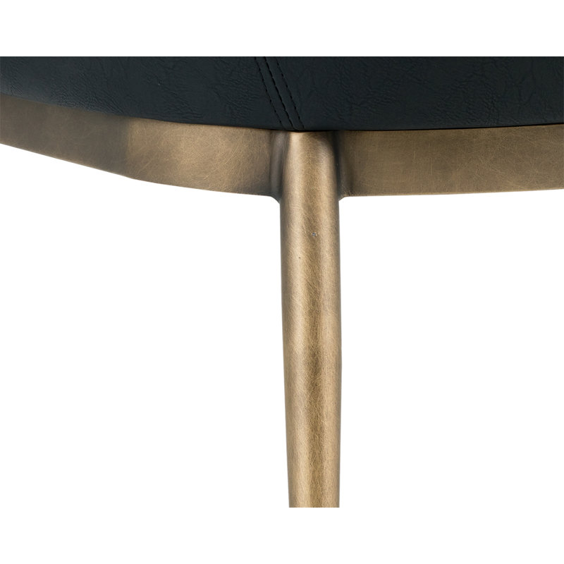 Beatriz 19.5'' H Upholstered Armchair - Black, Black, Rustic Bronze