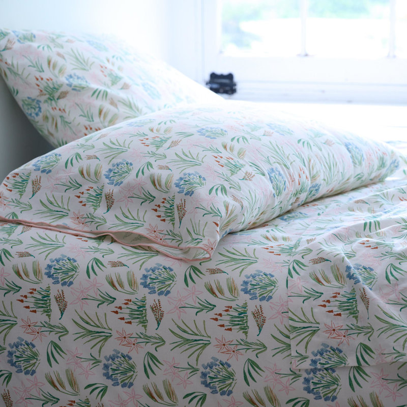 Novogratz by Utica Waverly Botanical 140 Thread Count Floral 100% Cotton Sheet Set
