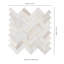 Auralie Herringbone 12 in. x 12 in. Polished Marble Mosaic Floor and Wall Tile