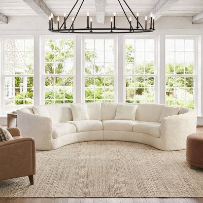 141" Mid - Century Modern Curved Modular Sofa, Style Meets Comfort by Hokku Designs