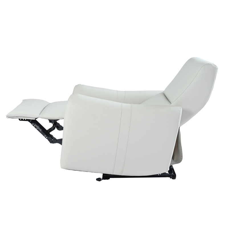 zero clearance recliner  Recliner,Power Recliner Chair,Electric Recliner For Living Room,PU Leather Reclining Armchair For Small Space,Reclining Sofa For Bedroom/Apartment/RV,With USB Port(Type-C) (Light Gray)