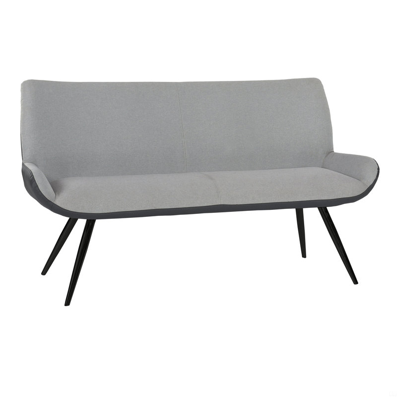 6 Piece Pewter Rectangular Dining Set, Light Gray