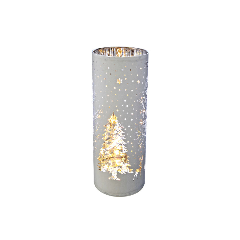 Support pour verre à DEL (arbre) (blanc) - ensemble de 2, Blanc