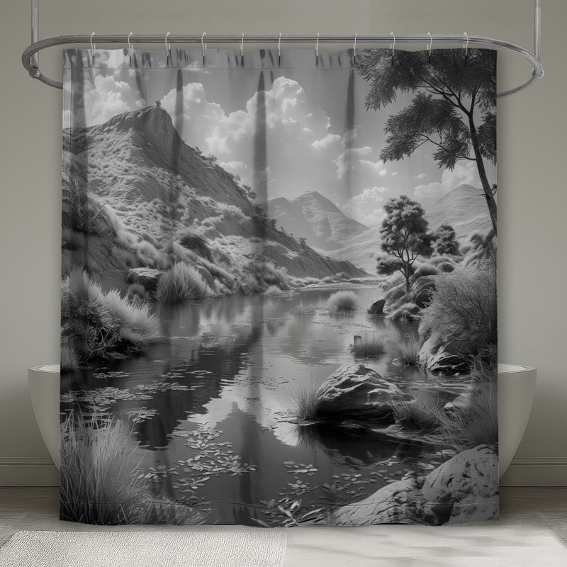 Rideaux de douche monochromes très longs, L 70 po x H 93 po
