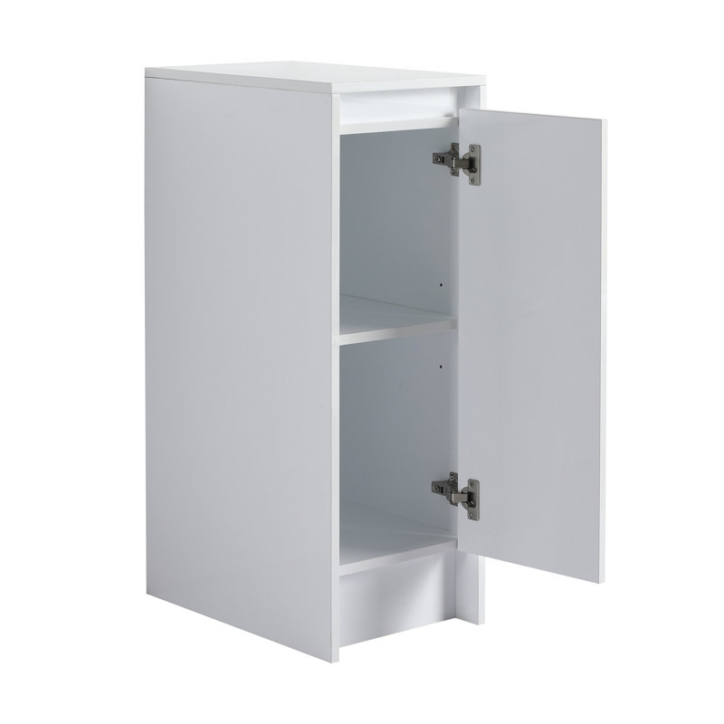 Combinaison d'armoire de rangement autoportante pour la salle de bain, portes et tiroirs à fermeture en douceur, blanc brillant, contreplaqué, emballage KD (convient pour la salle de bain, la cuisine, la salle d'étude, la chambre à coucher)
