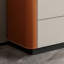 Modern White Sintered Stone Solid Wood Accent Cabinet