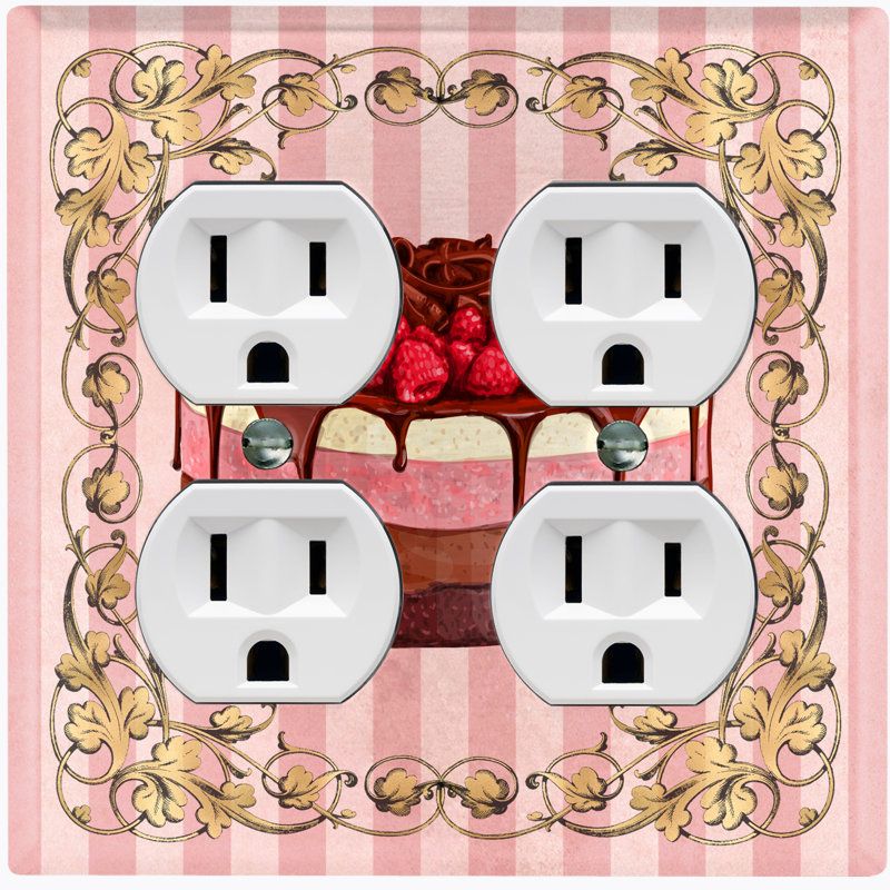 Plaque murale 4 prises Strawberry Layered Cake