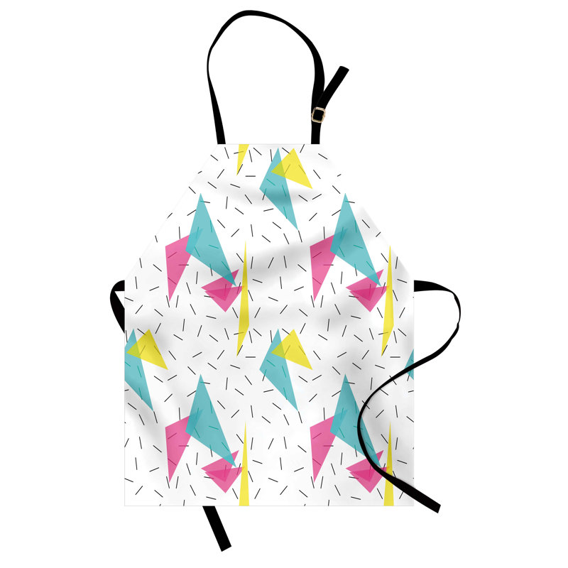 Multicolore East Urban Home, tablier abstrait unisexe, style Memphis