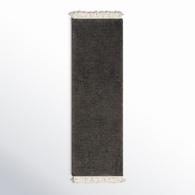 Clio Hand Loomed Wool Black Rug