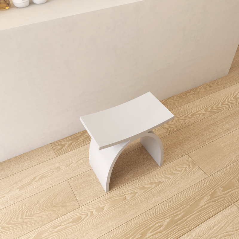 Freestanding Shower Seat Solid Surface Shower Stool