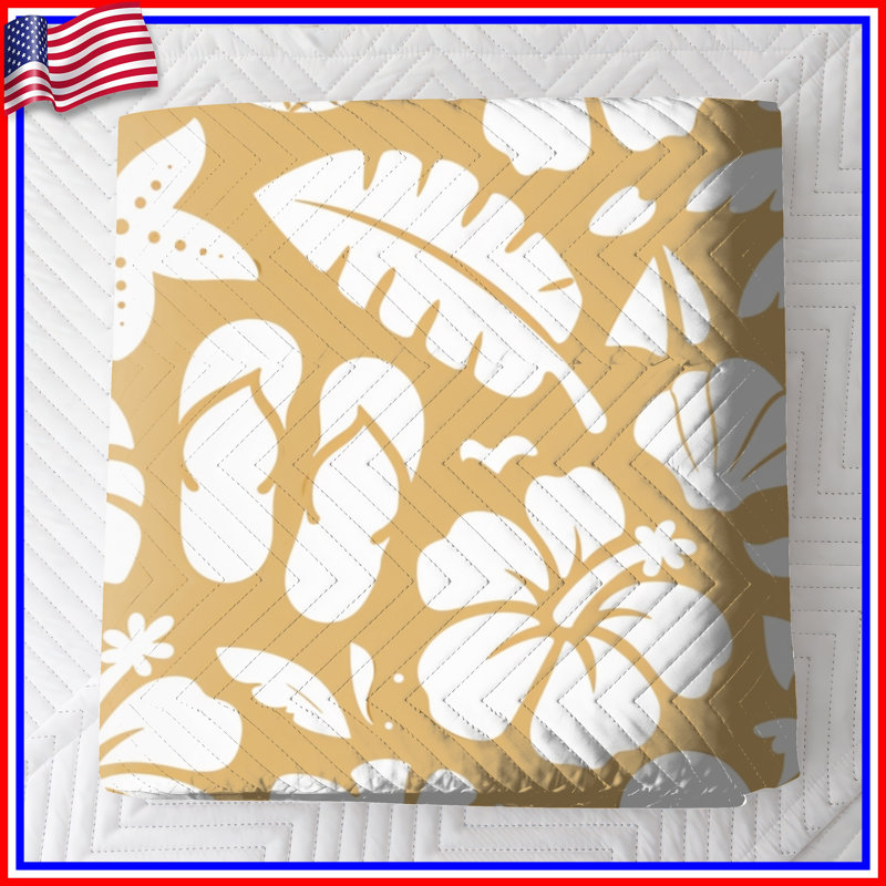 Couvre-lit matelassé Tropical Beach, Full / Double