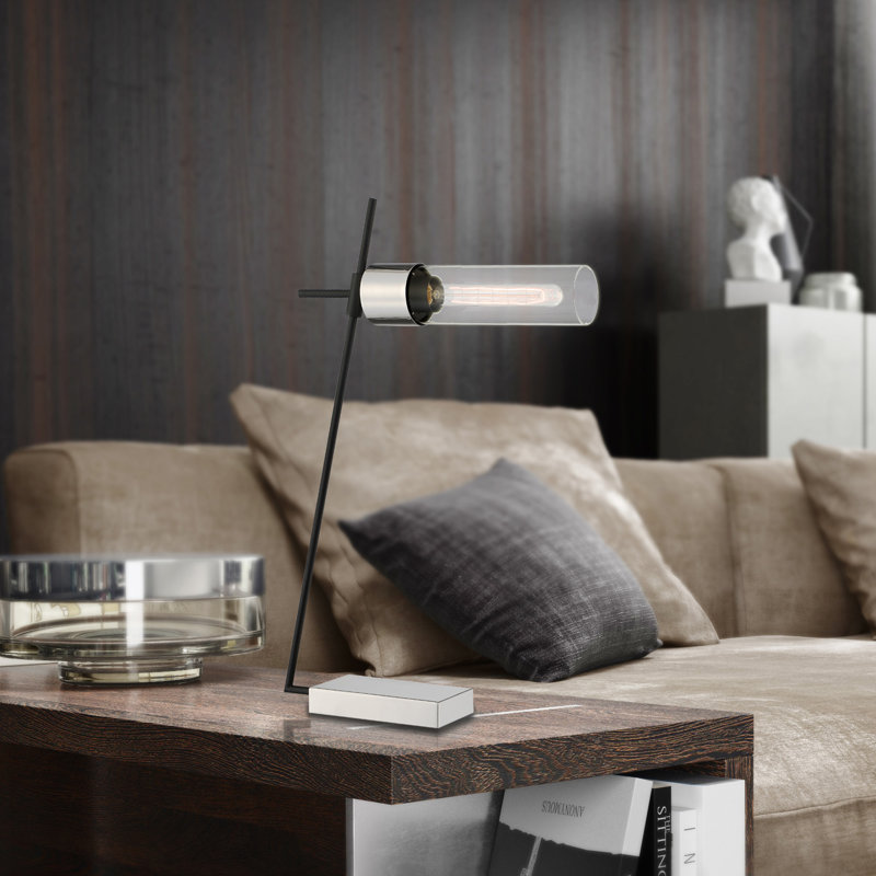 Lampe de bureau chromée 28,5 po Ailin