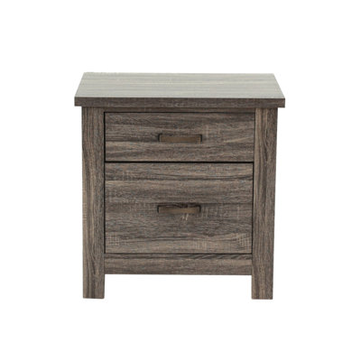 Wooden 2 Drawers Nightstand
