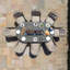 Balch 8 Seat Oval Rattan Fire Pit Dining Set