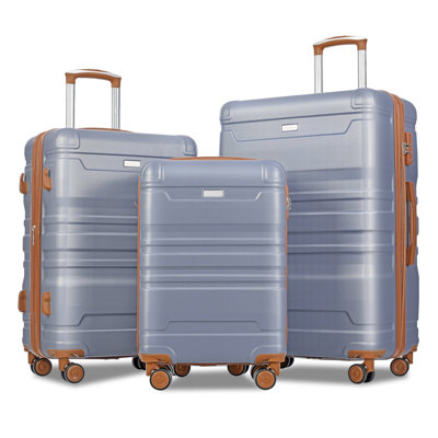 Luggage Sets New Model Expandable ABS Hardshell 3Pcs Clearance Luggage Hardside Lightweight Durable Suitcase Sets Spinner Wheels Suitcase With TSA Loc