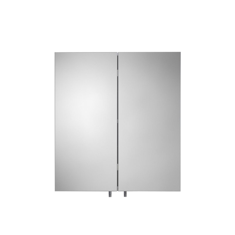 600mm W 670mm H Surface Frameless Medicine Cabinet Mirror 2 Adjustable
