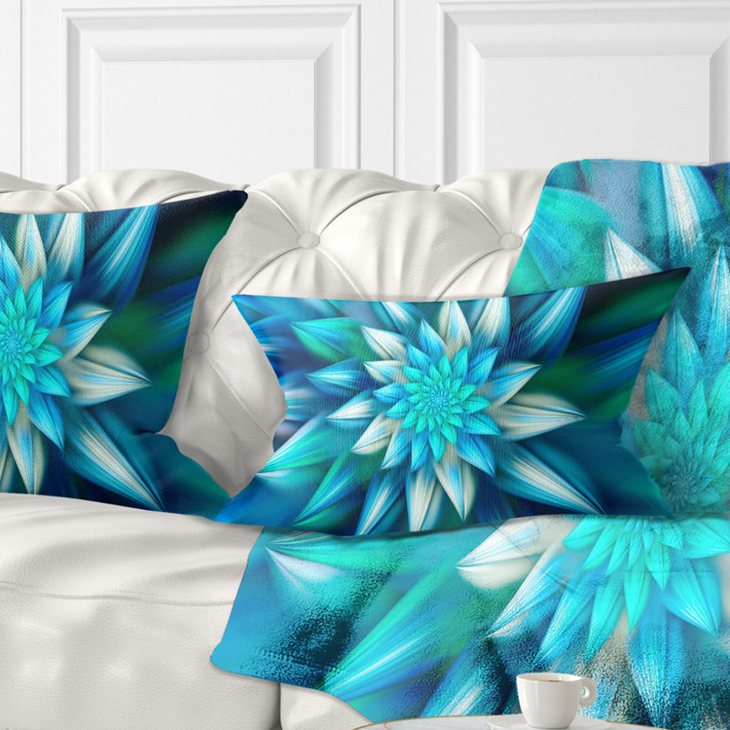 Coussin lombaire floral à fleurs fractales