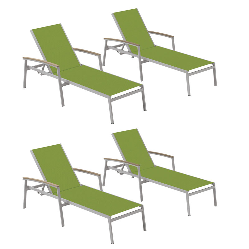 Travira Outdoor Chaise Lounge, Tekwood Vintage, Go Green, Flint