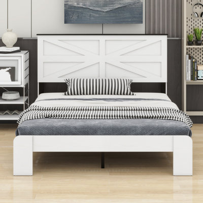 Tête de lit, tête de lit en bois, grand rangement sous le lit