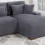 Canapé modulaire moderne à 2 pièces en tissu velours côtelé gris foncé-458903632