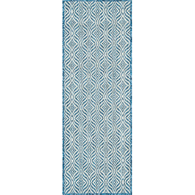 Lithonia Blue/Ivory Indoor/Outdoor Rug