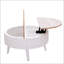 Table basse ronde avec rangement