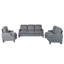 Ensemble de canapé moderne et confortable, canapé modulaire en tissu de polyester pour appartement, canapé chic 3 places + canapé 2 places + fauteuil d'appoint