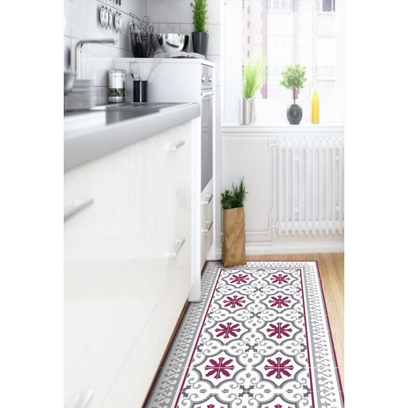 Hartigan Vinyl Machine Printed Area Rug, Runner 80 x 300cm