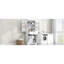 Armoire de rangement autoportante avec portes et tiroirs, panier à linge inclinable, tablette réglable, plusieurs espaces de rangement, deux ensembles, blanc