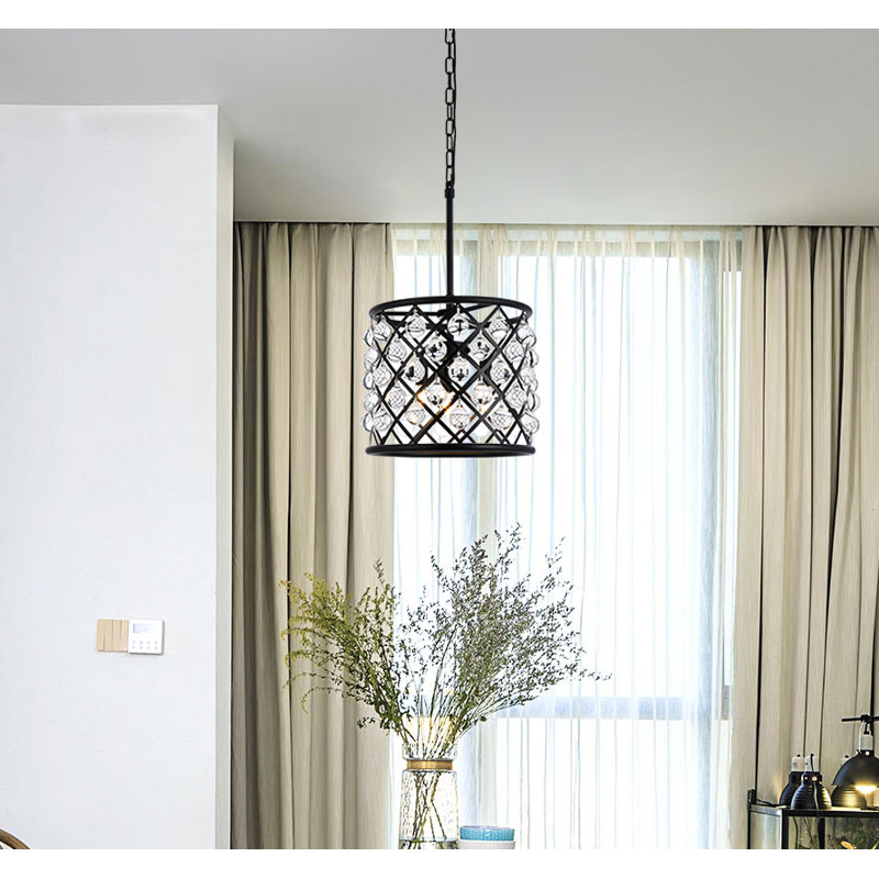 Lustree tambour 3 lumières Swinney, Brun moka