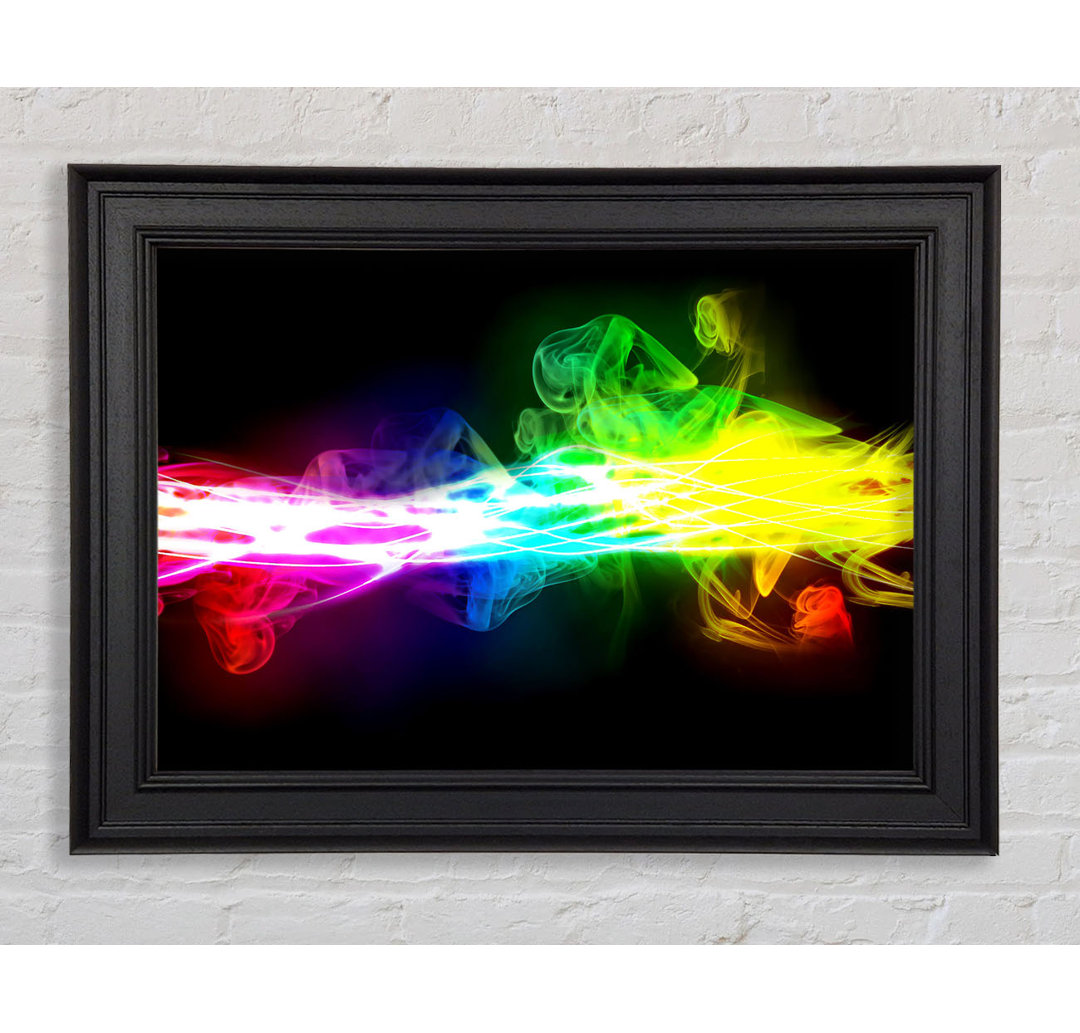 Gerahmtes Wandbild Rainbow Smoke Contrast