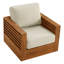Fauteuil de patio pivotant en bois d'acacia