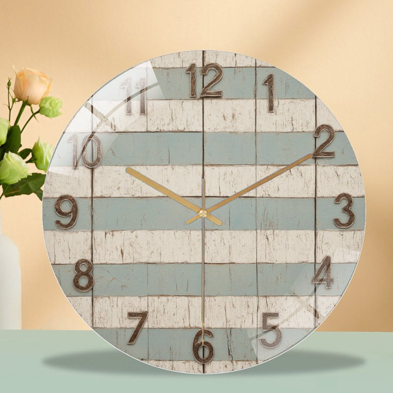 Horloge murale en verre 12 po