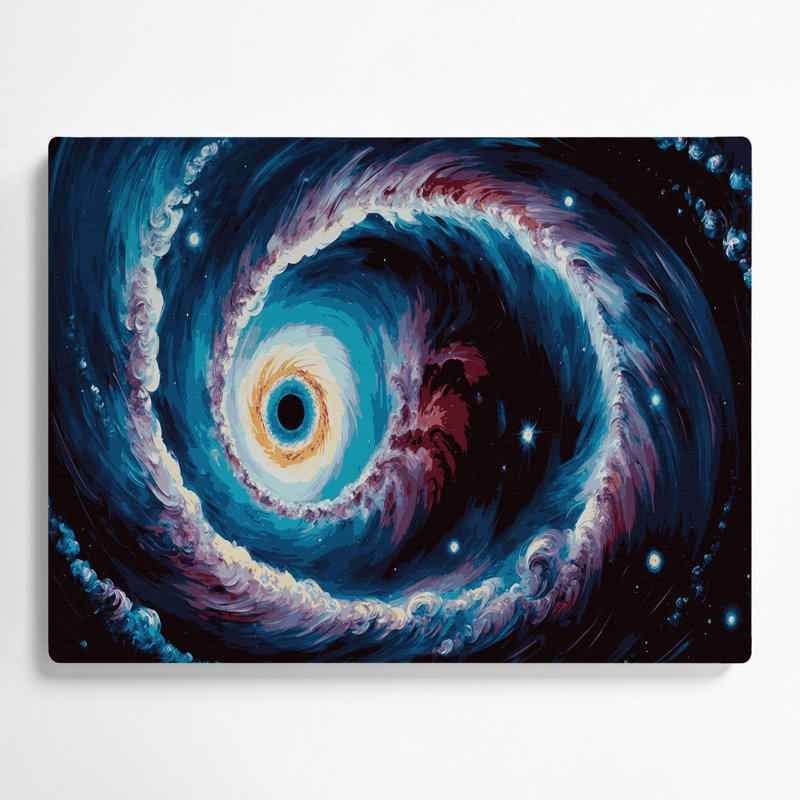 Art mural en métal mauve Space Helix, H 12 po x l 18 po