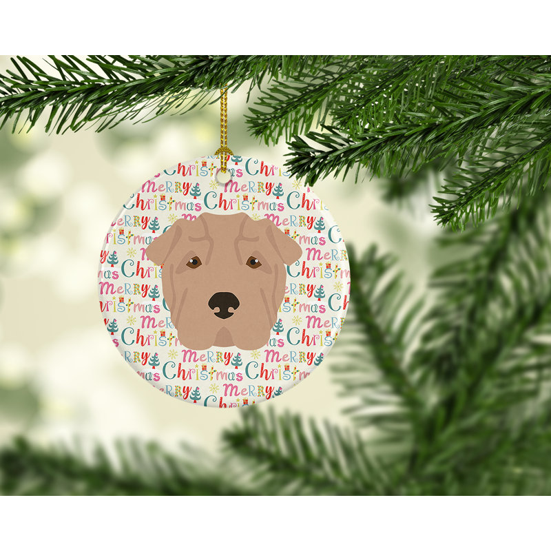Ornement suspendu Shar Pei Merry Christmas