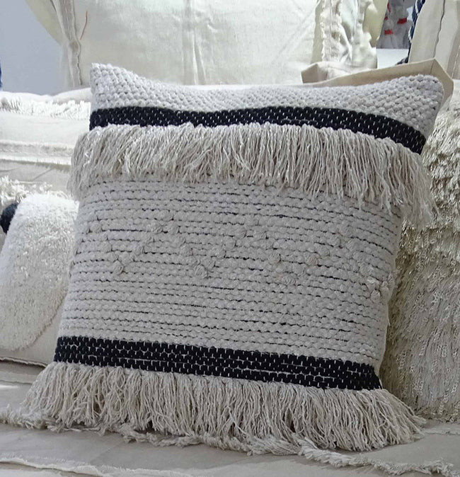 Housse et insert de coussin carré en mélange de coton