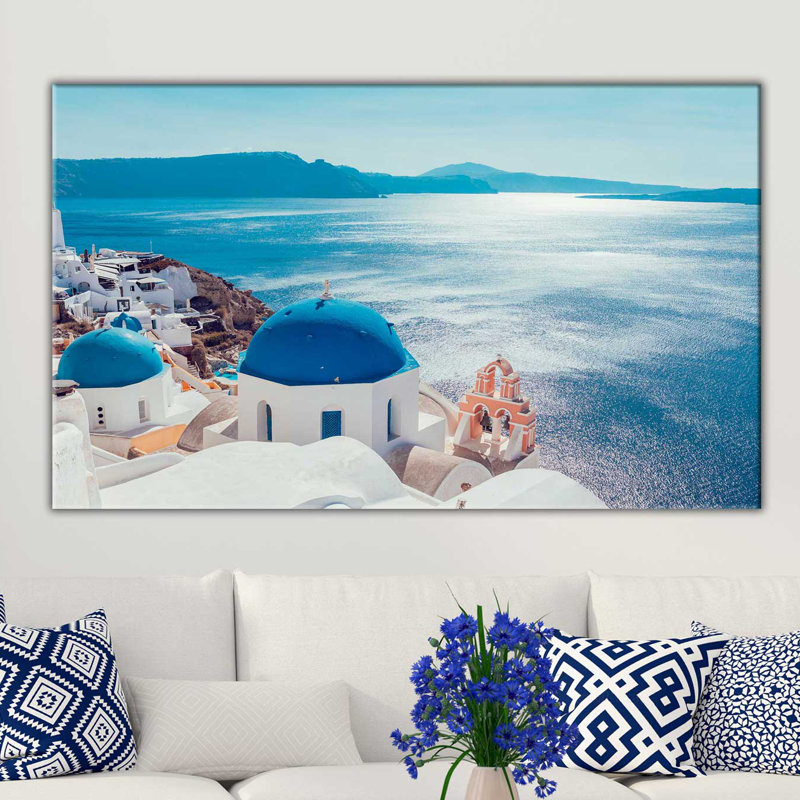 " Grecian Sea ", 24" H x 40" W x 1.5" D