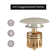 Ayna Decors Brass Pop Up Drain Stopper for Bathroom Sink with Overflow in Chrome