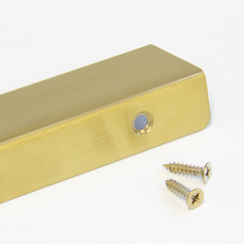 Brushed Gold Stainless Steel Modern Finger Pull Handle