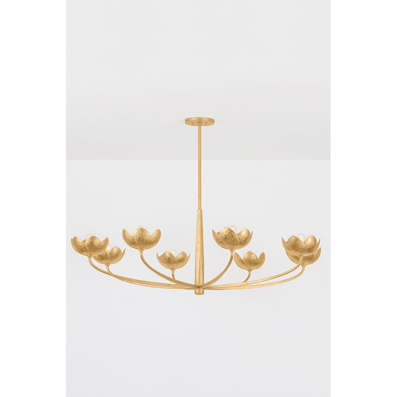 ARCATA Chandelier, Gold, 18.25" H x 55" W x 55" D
