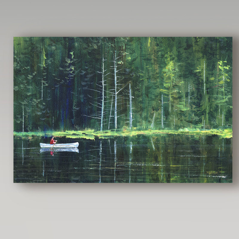 «Adirondack Green» par Ezichi, reproduction de peinture à l'huile sur toile tendue, H 12 po x l 19 po
