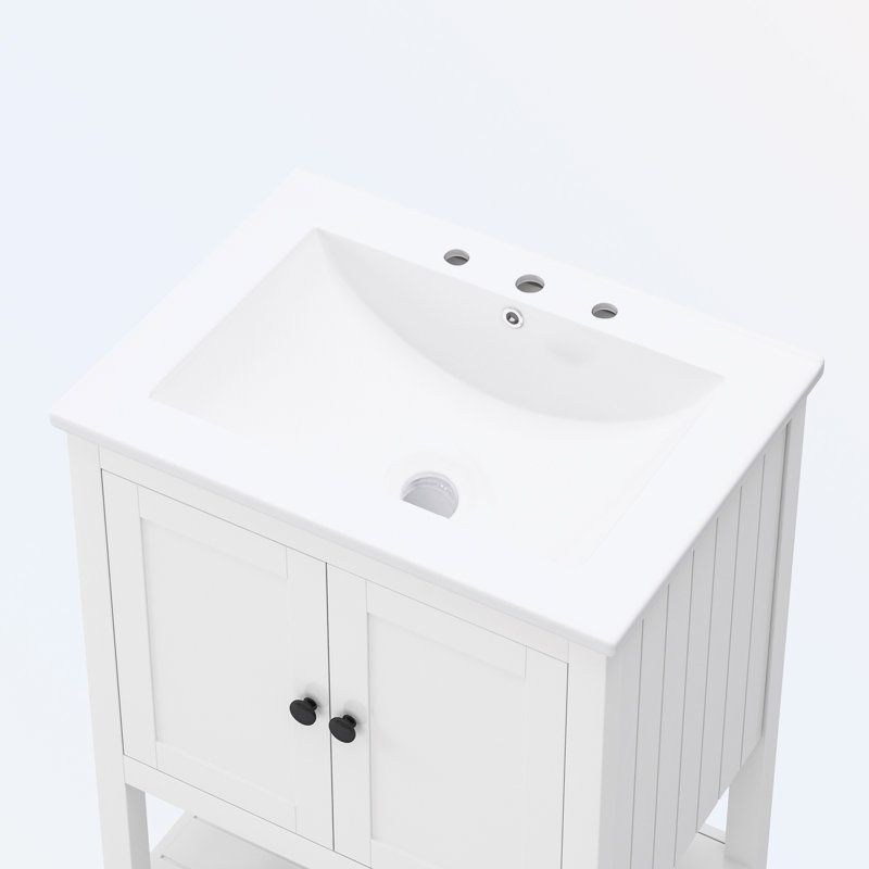 Modern Bathroom Vanity with Open Style Shelf